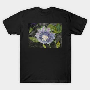 purple passion flower painting T-Shirt